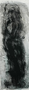 сhinese ink, black sauce, rice paper.  148x49 cm. 2022.  *in a private collection