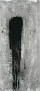 сhinese ink, black sauce, rice paper.  100x46 cm. 2022  *in a private collection