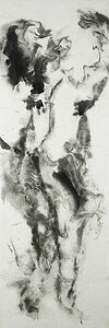 chinese ink, rice paper. 148x49 cm. 2022